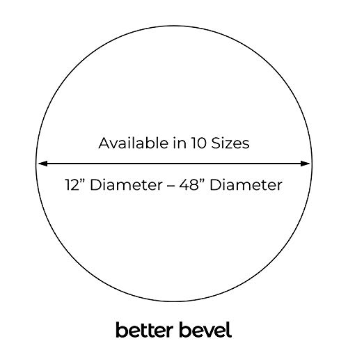 image for Better Bevel Round Tempered Glass Table Top | 1-Inch Beveled Edge | Pr