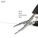 Booms Fishing H01 Small Fishing Pliers Scissors Braid Cutters Lightweight Stainless Steel Fishing Tools Split Ring Pliers Hook Remover - Black