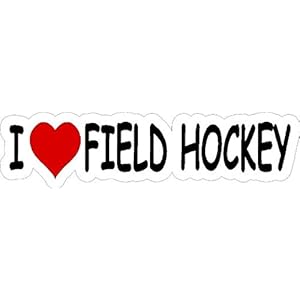 4″ Wide I Heart Love Field Hockey Printed Vinyl Decal Sticker for Any Smooth Surface Such as Windows Bumpers laptops or Any Smooth Surface.