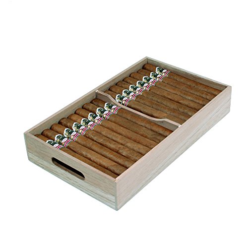 Spanish Cedar Tray Cigar Tray, Adjustable Divider, Fits Large Humidors