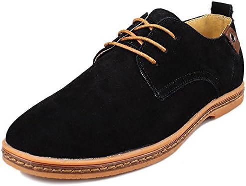 Kempin Black Classic Oxfords Shoes with Flexible and Non-marking Outsole