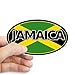 Jamaica Jamaican Flag Car Bumper Sticker Decal Oval