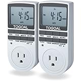 Smart Digital Light Timer with 3-Prong Outlet 7-day Programmable Plug-in Electrical Switch with Anti-theft Random Option, 15A / 1800W