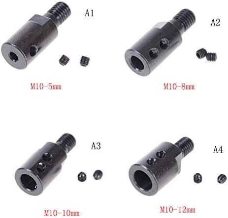 between buringfor 1 Pc Shank M10 Arbor Mandrel Connector Adaptor Cutting Tool M10 Mandrel Connector 5mm/8mm/10mm/12mm