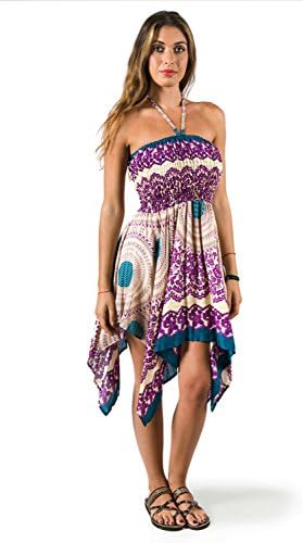 TCG Women's Convertible Print Fairy Dress / Skirt - Purple