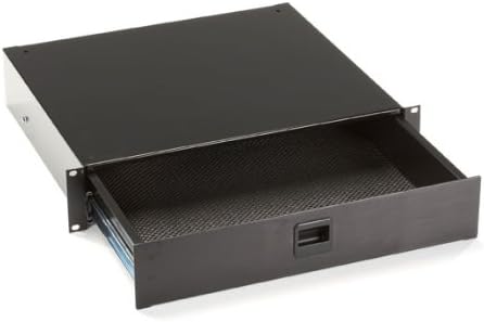 BLACK BOX CORP RMMT17 RACKMOUNT MEDIA STORAGE DRAWER, 2U, BLAC Black Box RMMT17 New Rackmount Media Storage Drawer, 2U, Black TNIB