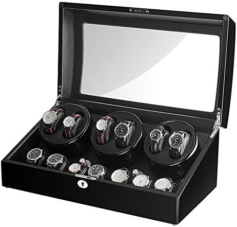 Sepano Automatic Watch Winder Collector I, 6 Watch Winder with 7 Storage Case and Quiet Mabuchi Motor, Large Capacity, One for All