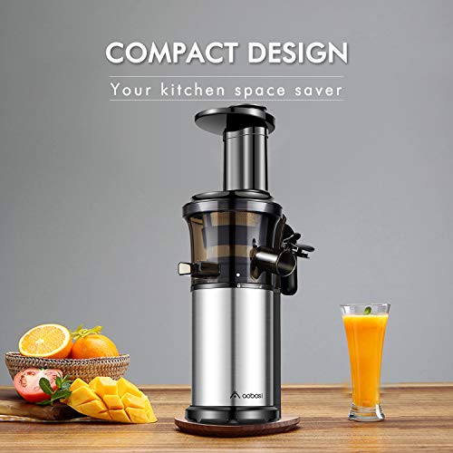 Aobosi Slow Masticating juicer Extractor, Cold Press Juicer Machine, Quiet Motor, Reverse