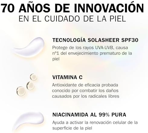 Creme hidratante facial de dia com vitamina C SPF 30 REFILL, com niacinamida. Cuidados de Pele Iluminadores: Ação Anti-Manchas Escuras, 50ml
