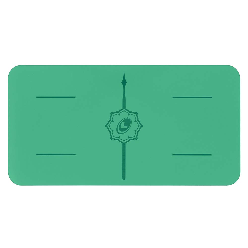 Liforme Yoga Pad - Eco-Friendly and Non Slip Yoga Knee Pad, Elbows and Hands - Biodegradable & Warrior-Like Grip Yoga Mat with the Unique Alignment System - Green