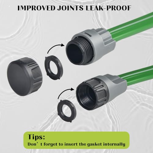 50 Ft Sprinkler Soaker Hose with Holes, Flat Garden Soaker Hose Kit photo 12