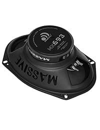 Massive Audio MX Series - Sistema coaxial de bocinas para autos (4 Ohm, MX Series, 2 unidades)