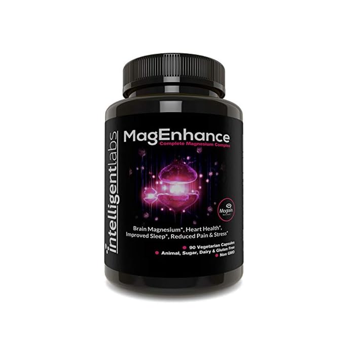 Intelligent Labs MagEnhance Magnesium Supplement, Magnesium-L-Threonate Complex with Magnesium Glycinate and Taurate, 90…