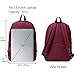 VASCHY Unisex Classic Lightweight Water-resistant Campus School Backpack for Women Travel BackPack Burgundy Fits 15.6Inch Laptop