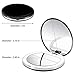 Led Compact Mirror [2019 Newest] Lighted Travel Makeup Mirror Rechargeable Led Purse Mirror Portable with Lights 1X 2X Magnification, Low/Middle/High Brightness Adjustable (Round, Black)