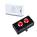 BUTTONCUFF Red & Silver Button Covers - for Your Shirts, Collars, Cuffs, Blouse and Jackets! (CS-red, 18mm)