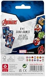 Shuffle Avengers Card Game 4 in 1 for Kids Snap Pairs Happy Families Action view 3