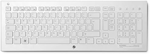 HP K5510 Scissors Keyboard - Wireless Connectivity - RF - White - USB Interface