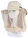 CAMO COLL Women's Outdoor UPF 50+ Sun Hat with Mesh Face Mask (One Size, Light Khaki)