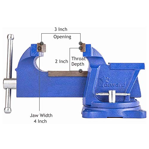 Forward 0804 4Inch Bench Vise with Swivel Base and Anvil (4") Pricepulse