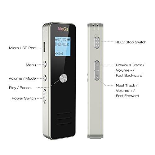 Digital-Voice-Recorder-MeGa-8GB-Digital-Audio-Sound-Recorder-Dictaphone-Voice-Activated-Recorder-with-MP3-Player-Dual-microphones-Zinc-Alloy-for-Meeting-Lecture-and-more