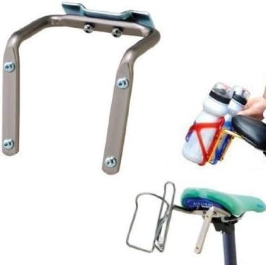 YUNWAL Unisex Outdoor Sport Gym Camping Hiking Bike Water Bottle Holder Lightweight Aluminum Holder For Bicycles(Silver)