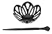 France Luxe Cutout Petal Bun Cover - Black