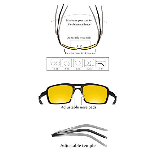 Bircen Night Vision Glasses For Driving Anti Glare Safe Night Driving Glasses