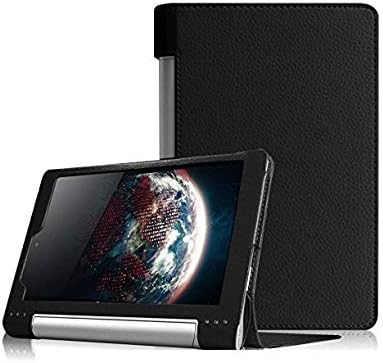 TabletHutBox® Slim Light Smart Cover Case for Lenovo YOGA TAB 3 YT3-850F YT3-850L 8 inch Tablet (Black)