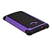 HTC One M7 Case, M7 Case, Fulland Deluxe Hybrid TUFF Rugged Shockproof Rubber + Hard Case Cover For HTC One M7 Plus Stylus Pen and Screen Protector-Purple