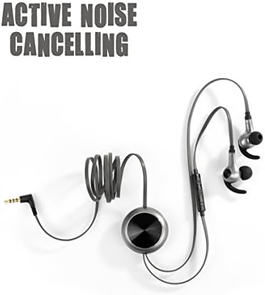 Active Noise Cancelling Earbuds with Mic and Volume Control By Trueaudio | Level In with Anc In-ear Wired Earphones for airplanes, Quiet Comfort Headphones for iPhone, iPad, MP3/MP4, Samsung
