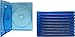 (10) Blue Blu-Ray 3 Disc Capacity DVD Boxes Cases with Screenprinted Logos - 12 mm - BR3R12BL