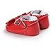 BENHERO Infant Baby Girls Mary Jane Flats Shoes with Bowknot Non Slip Soft Sole PU Leather First Walker Cirb Shoes Toddler Princess Wedding Dress Shoes(0-6 Months Infant),B-red