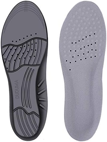 Memory Foam Sports Insoles for Men & Women Arch Support Shock Absorption and Cushioning, Comfort Orthotic Insoles for Plantar Fasciitis, Walking, Running and Hiking