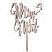 eBoot Mr and Mrs Cake Toppers Wooden Wedding Cake Topper Party Cake Decoration