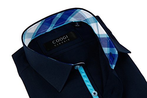 Coogi Luxe Mens Button Down Dress Shirt Blue Medium | Desertcart Aruba