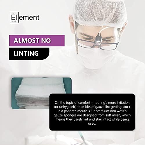 1000 Pcs 4 Ply 2x2 Inch Dental Gauze Pads for Oral Surgery, First Aid