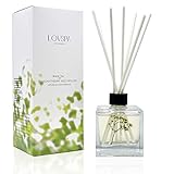 LOVSPA White Tea Scented Reed Diffuser Oil and Sticks Gift Set | Soothing Spa Scent with Subtle Notes of Woody Cedar& Vanilla | Great Housewarming Gift Idea | Made in The USA