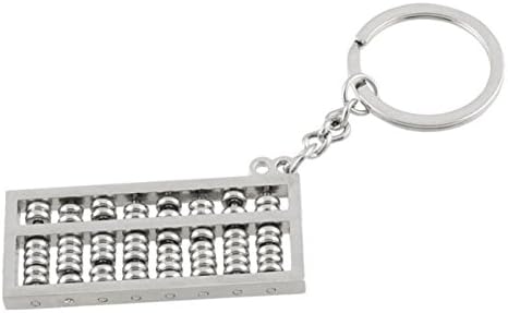 1 Set Stainless Steel Chinese Abacus Maths Mathematics Keyring Pendant Girls Fur Rabbit Utility Tool Key Holder Superbly Popular Pocket Men Bag Car Keychains