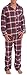 Platinum Men's Soft Long Button Down Flannel Pajama Sleepwear Set