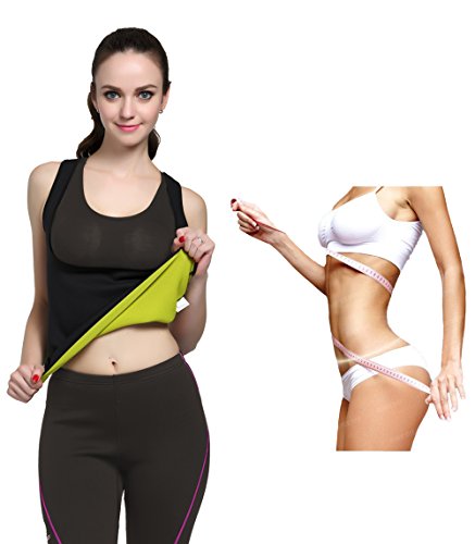 Glamours Womens Body Shaper Vest For Weight Loss Slimming Sweat Fat Burner Tank Top S by
