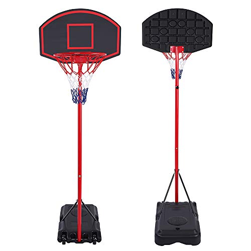 WAFJAMF Portable Basketball Hoop Height Adjustable Basketball Stand System for Youth Teenager