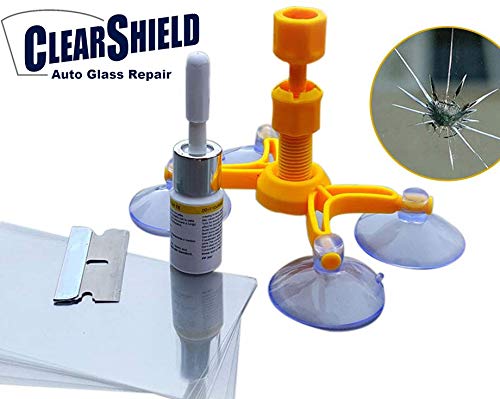 Clearshield DIY Windshield Repair Kit - Auto Glass Rock Chip Repair Kit for Star Horseshoe Bull's Eye Chips or Cracks - No Need to Replace The Whole Windshield - with Instructions (2 Pack) - Thumbnail 5