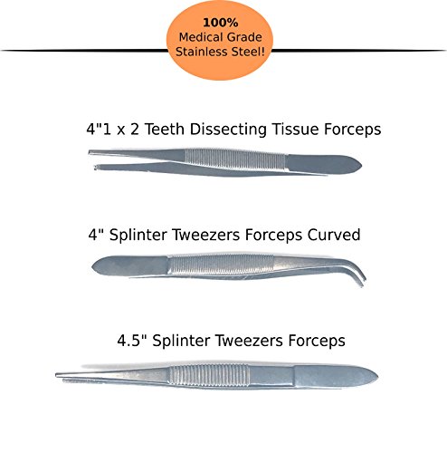 20 Piece Anatomy and Biology Lab Dissection Kit with Scalpel Blades - Thumbnail 2