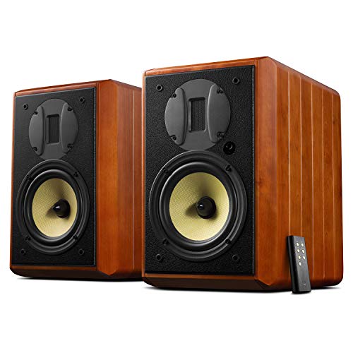 Swans Speakers – M1A – Active Wireless Bookshelf Speakers – Wi-Fi/LAN/Bluetooth/Balanced XLR/Optical and Line Input – RMS 240W- 2-Year Warranty (M1A)