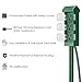 Outdoor Power Strip, 3-Outlet Weatherproof Yard Power Stake with Protective Covers, ETL Certified, Green
