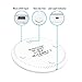 LG V30/ iPhone X/ 8 Plus / 8 Wireless Charger Pad with Matting Surface, Bbtops Fast Qi Wireless Charging Stand Pad for Samsung Galaxy Note 8/ S8 plus/ S8 / S7 and other Qi-enabled Device-White