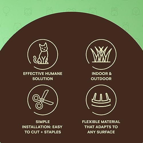 Homarden Cat Repellent Outdoor Scat Mat (Set of 10) 16 X 13 Inch