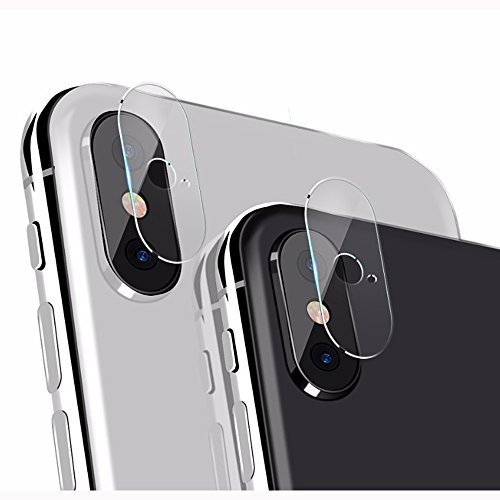 Genko-2 Pieces High Definition Ultra Thin Transparent Clear Camera Protector Tempered Glass For iPhone X Camera Lens Cover