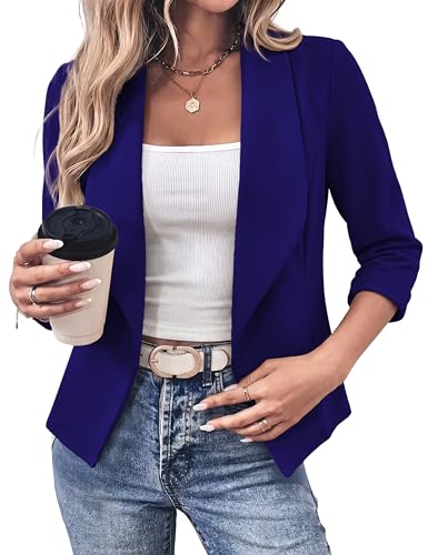 Tralilbee Women's 3/4 Sleeve Blazer